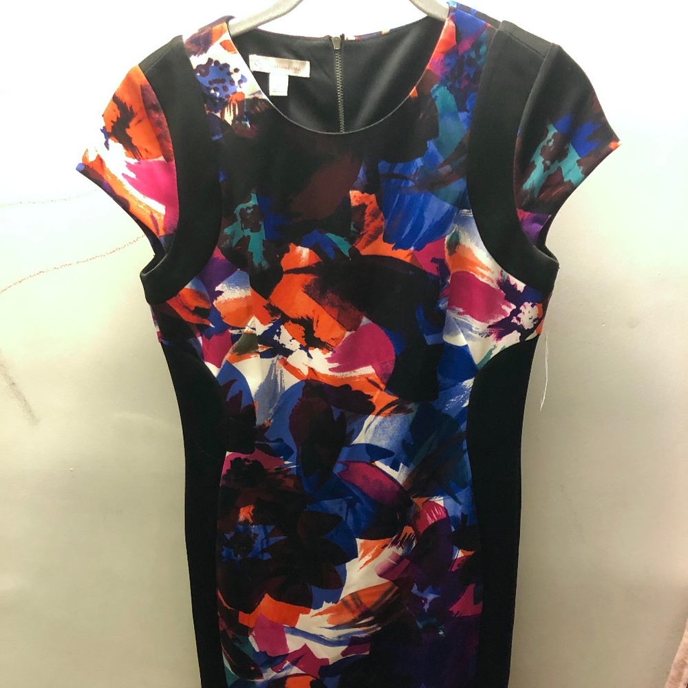 DRESSBARN watercolor colorful sheath dress